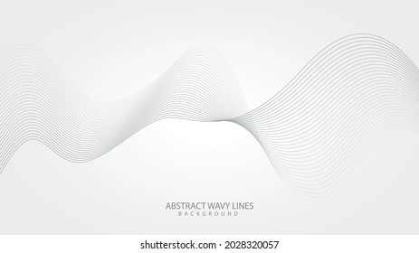 Abstract elegant white background with flowing line waves
