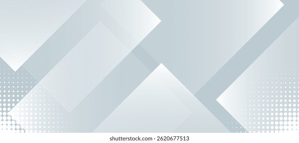 Abstract elegant white geometric shape background with halftone dots. Modern diagonal geometric Square line shape. Presentation Design for Corporate Business and Institution