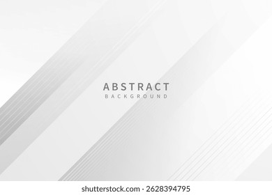 abstract elegant white and gray background with diagonal stripes lines