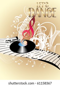 abstract element background with musical instrument