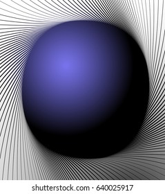 Abstract element with circular lines. Geometric art.
