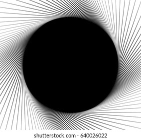 Abstract element with circular lines. Geometric art.