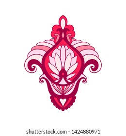 Abstract element for decoration. Decorative ornament. Ornate hand drawn shape.
