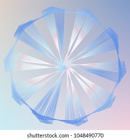 Abstract element for decorative design. Vector abstract complex circular pattern. Vector illustration. Abstract decorative floral circular element.