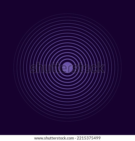 An abstract element depicting a radial pulsation, a source of pain, or a sound wave. Vector illustration.
