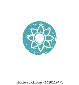Abstract element for design flower star decoration.