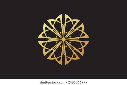 Abstraktes Element für Design Golddekoration Abstrakte goldene Schönheitsindustrie und Modelogo