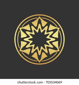 Abstract element for design, gold  decoration.