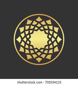 Abstract element for design, gold  decoration.