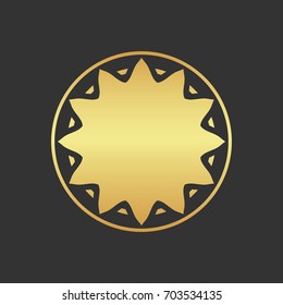 Abstract element for design, gold  decoration.