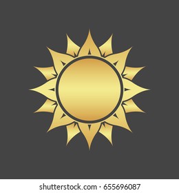 Abstract element for design. Gold star. Decoration.