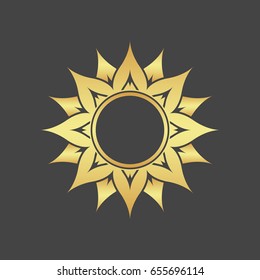 Abstract element for design. Gold star. Decoration.