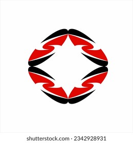 Abstract element design. Illustration of abstract letter S forming a frame.