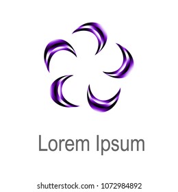 Abstract element for design. Swirl rotation, Violet /purple logo template