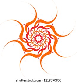 Abstract element for design. Twisted motion shape. Vector illustration.