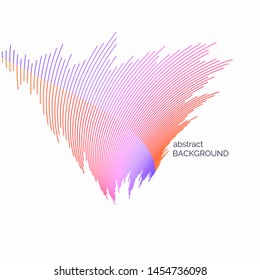 Abstract element with dynamic lines. Vector illustration in flat minimalistic style.