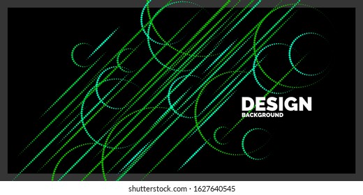 Abstract element with dynamic lines. Vector illustration in flat minimalistic style