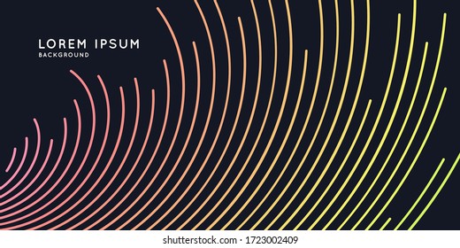 Abstract element with dynamic lines. Vector illustration in flat minimalistic style