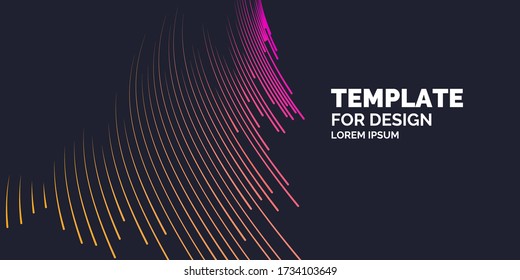 Abstract element with dynamic lines. Vector illustration in flat minimalistic style