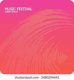 Abstract element with dynamic lines. Vector illustration in flat minimalistic style. A simple and stylish poster for a music festival or album.