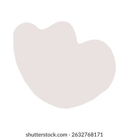 Elemento abstrato da figura no estilo de rabiscar das crianças cor de marfim no fundo branco
