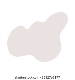 Abstract element of figure in children's doodle style ivory color on white background