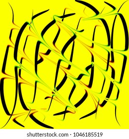 Abstract element in the form of a comb. Two patterns smoothly passing into each other to decorate the fabric.
