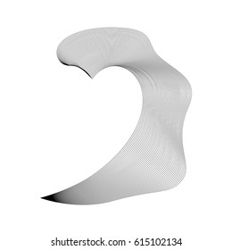 Abstract element heart for design. Vector.