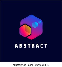 Abstract Element Hexagon Awesome Gradient Color