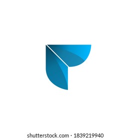 Abstract element logo symbol letter r with 3d visual style. vector logo