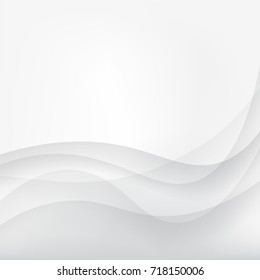 Abstract element modern wave texture smooth style overlay white and grey color design elegant business background. Modern curved futuristic design for corporate presentation. Vector Illustration

