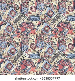abstract element ornament pattern,warm colors