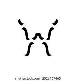 Abstract element outline vector design eps