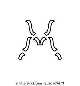 Abstract element outline vector design eps