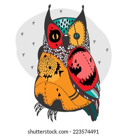 Abstract element. Owl