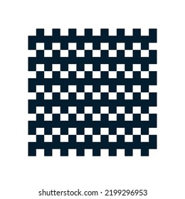 Abstract element, pattern of squares. Monochrome. Vector isolated on white background.