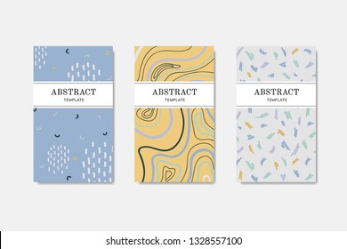 Abstract element patterned vector templates set