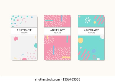 Abstract element patterned vector templates set