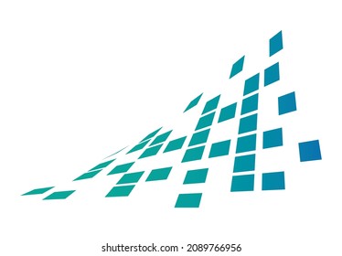 Abstract element, pixelated digital surface