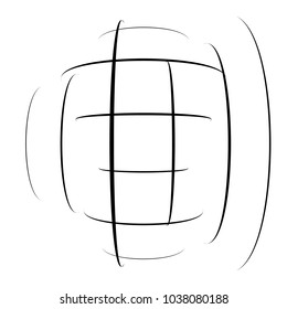 Abstract element with random overlapping lines. abstract distored lines 