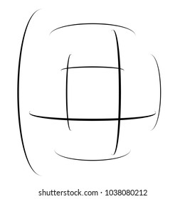 Abstract element with random overlapping lines. abstract distored lines 