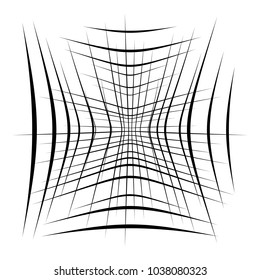 Abstract element with random overlapping lines. abstract distored lines 