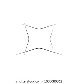 Abstract element with random overlapping lines. abstract distored lines 