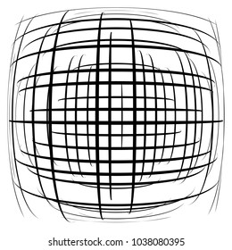 Abstract element with random overlapping lines. abstract distored lines 