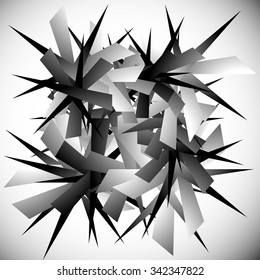 Abstract element with random shapes