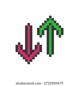 abstract element retro pixel art