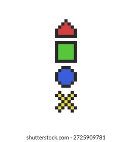 Elemento abstracto Pixel Art retro