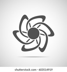 Abstract element with shadow. Flower.