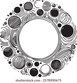 Abstract element shape set. Drawing silhouette abstract sticker art element