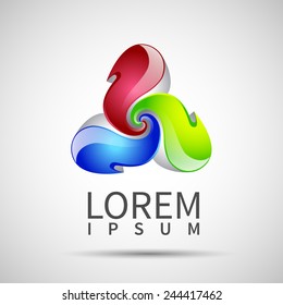 abstract element shape vector design icon ribbons